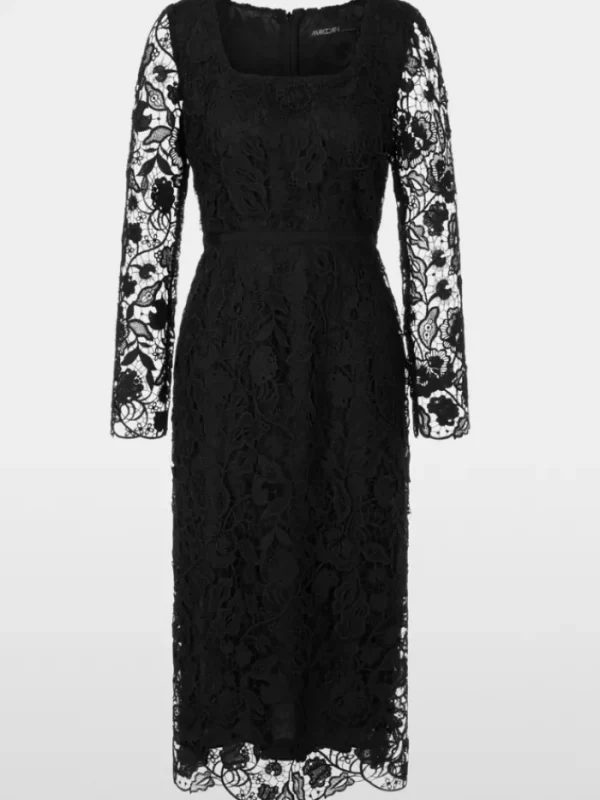 Marc Cain Glam Dresses | Party Wear^Elegant Guipure Lace Dress In Black XG 21.10 W12 COL 90