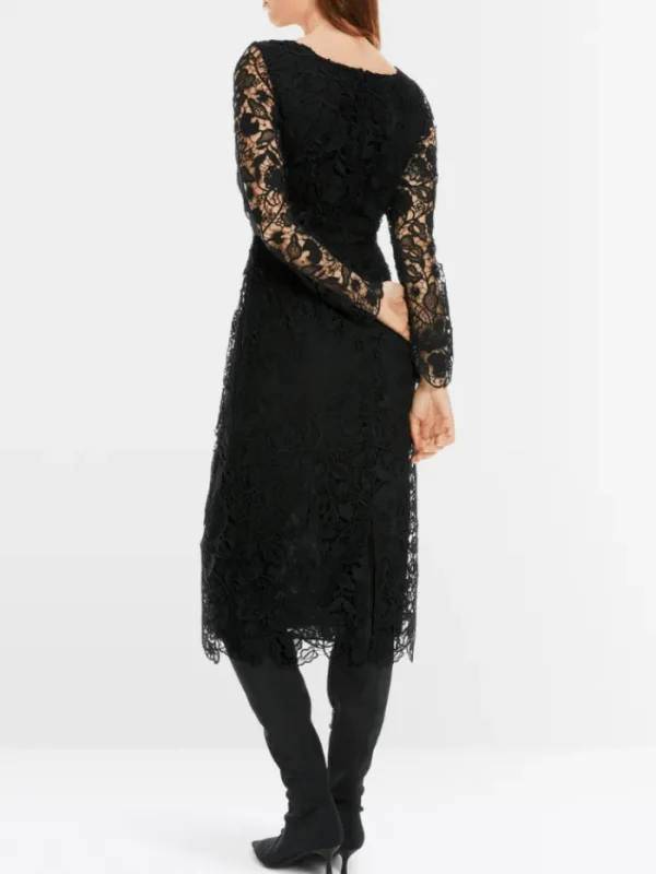 Marc Cain Glam Dresses | Party Wear^Elegant Guipure Lace Dress In Black XG 21.10 W12 COL 90
