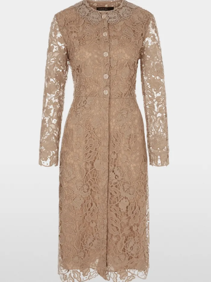 marc_cain_glam_guipure_la_0-2.webp Marc Cain Glam Dresses | Party Wear^Guipure Lace Dress In Shiny Sand XG 21.11 W12 COL 625