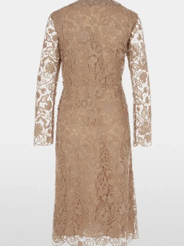 Marc Cain Glam Dresses | Party Wear^Guipure Lace Dress In Shiny Sand XG 21.11 W12 COL 625