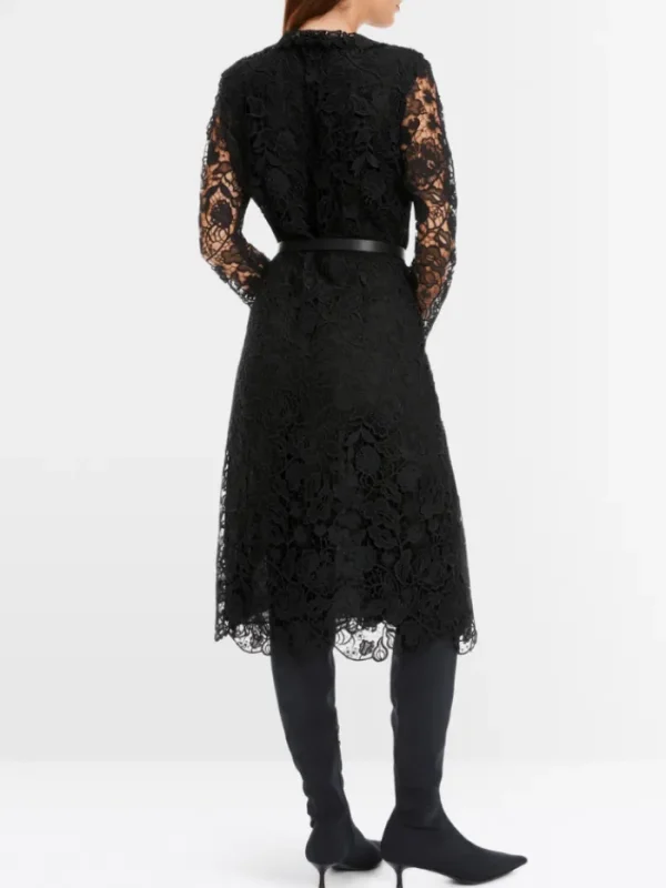 Marc Cain Glam Dresses | Party Wear^Guipure Lace Dress In Black XG 21.11 W12 COL 900