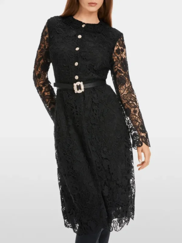 Marc Cain Glam Dresses | Party Wear^Guipure Lace Dress In Black XG 21.11 W12 COL 900