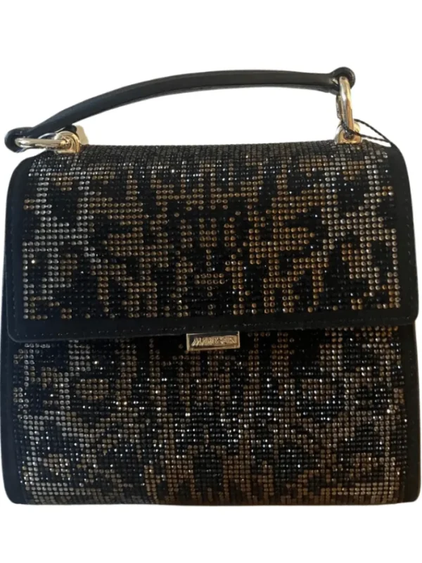 Marc Cain Glam Party Wear | Bags^Satchel Bag In Leopard Print With Rhinestones XG TJ.01