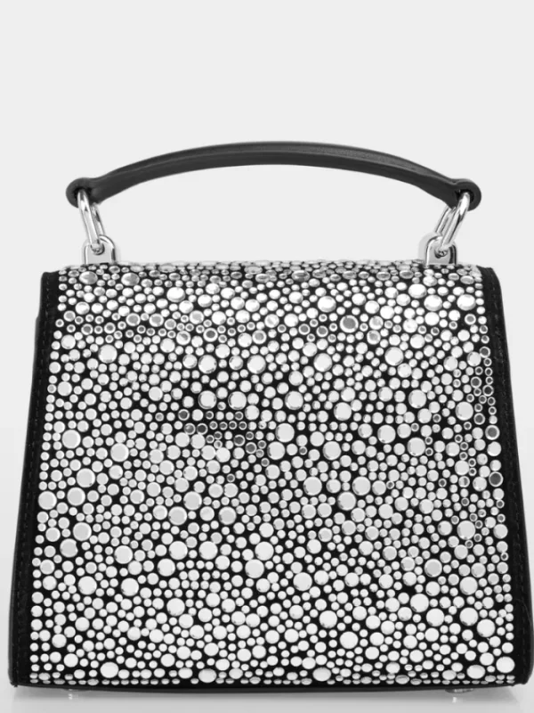 Marc Cain Glam Party Wear | Bags^Satchel Silver Bag With Mirror Crystals YG TJ.01 L04 Co