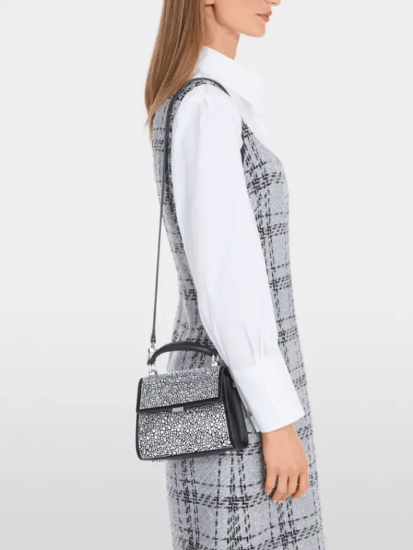 Marc Cain Glam Party Wear | Bags^Satchel Silver Bag With Mirror Crystals YG TJ.01 L04 Co