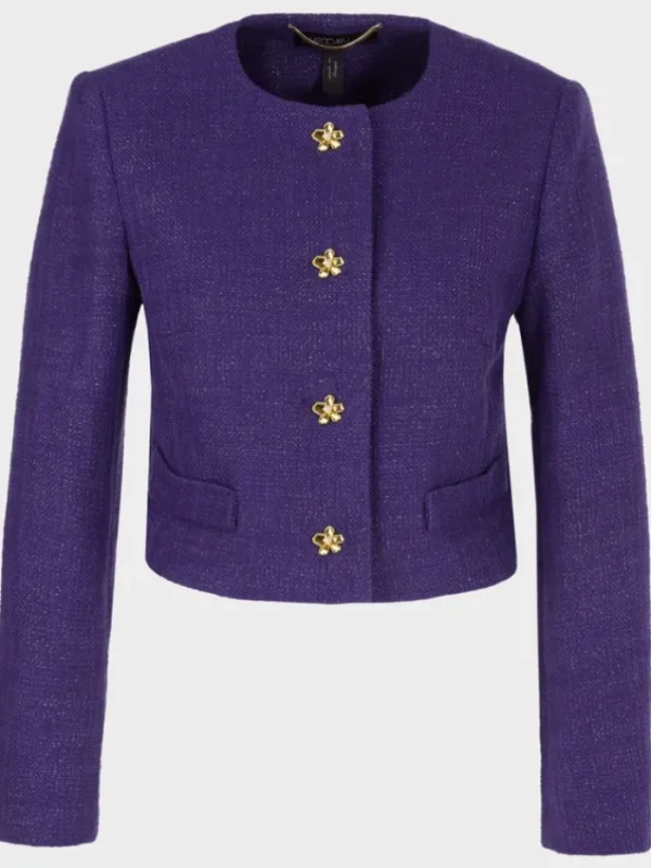 Marc Cain Glam Coats And Jackets | Gifts Under £250^Short Jacket In Deep Purple With Decorative Buttons XG