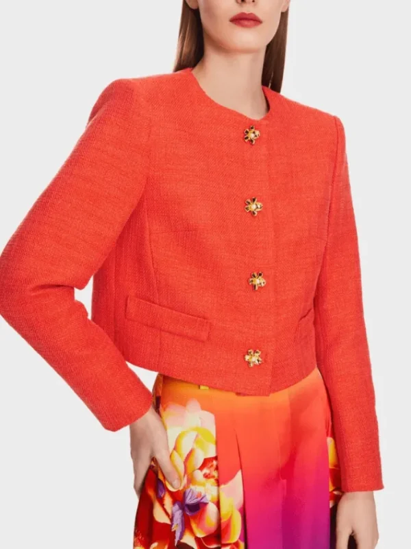Marc Cain Glam Coats And Jackets | Gifts Under £250^Short Jacket In Red With Decorative Buttons XG 31.01 W0
