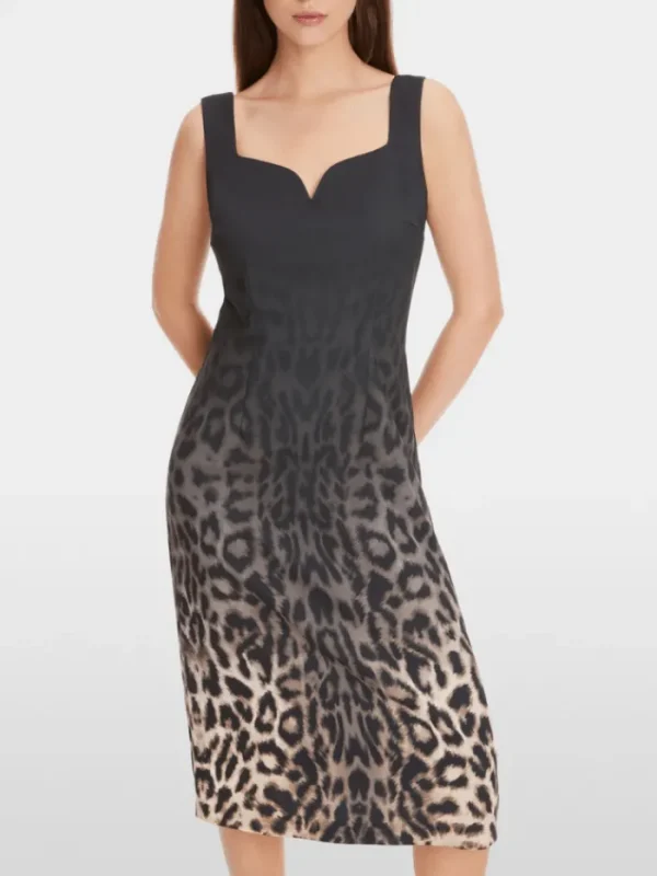 Marc Cain Glam Dresses | Party Wear^Sleeveless Leopard Print Dress XG 21.19 W16 COL 625