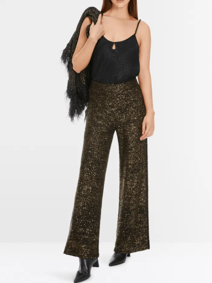marc_cain_glam_winterthur_1.webp Marc Cain Glam Party Wear | Trousers^Winterthur Wide Trousers With Sequin Embroidery XG 81.1