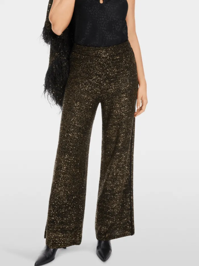marc_cain_glam_winterthur_7.webp Marc Cain Glam Party Wear | Trousers^Winterthur Wide Trousers With Sequin Embroidery XG 81.1
