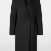 Marc Cain Glam Coats And Jackets | Luxury Gifts^Women's Black Coat With Metallic Details YG 11.01 W07 C