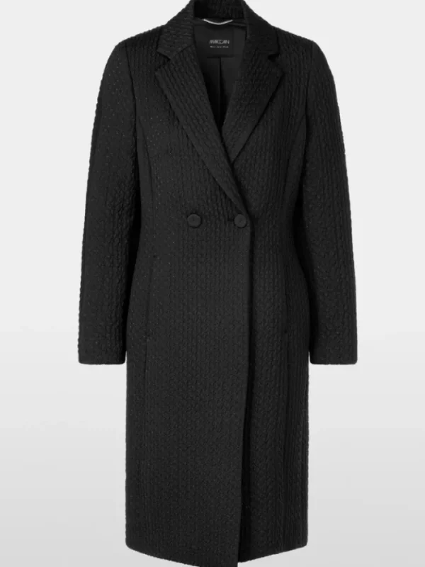 Marc Cain Glam Coats And Jackets | Luxury Gifts^Women's Black Coat With Metallic Details YG 11.01 W07 C