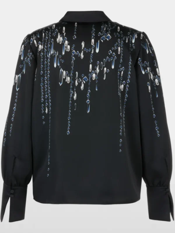 Marc Cain Glam Party Wear | Tops^Women's Blouse With Crystals YG 51.01 W01 COL 801