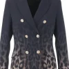 Marc Cain Glam Coats And Jackets | Party Wear^Women's Double Breasted Leopard Print Blazer XG 34.03 W