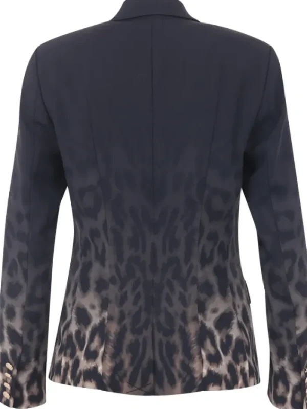 Marc Cain Glam Coats And Jackets | Party Wear^Women's Double Breasted Leopard Print Blazer XG 34.03 W