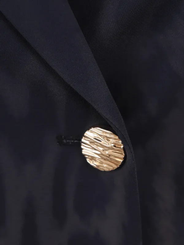 Marc Cain Glam Coats And Jackets | Party Wear^Women's Double Breasted Leopard Print Blazer XG 34.03 W