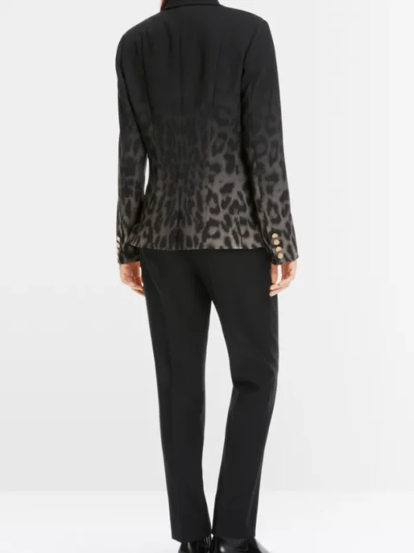 Marc Cain Glam Coats And Jackets | Party Wear^Women's Double Breasted Leopard Print Blazer XG 34.03 W