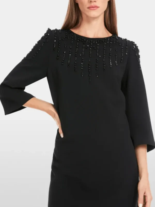 Marc Cain Glam Dresses | Party Wear^Women's Dress In Black With Crystals YG 21.10 W05 Col 9