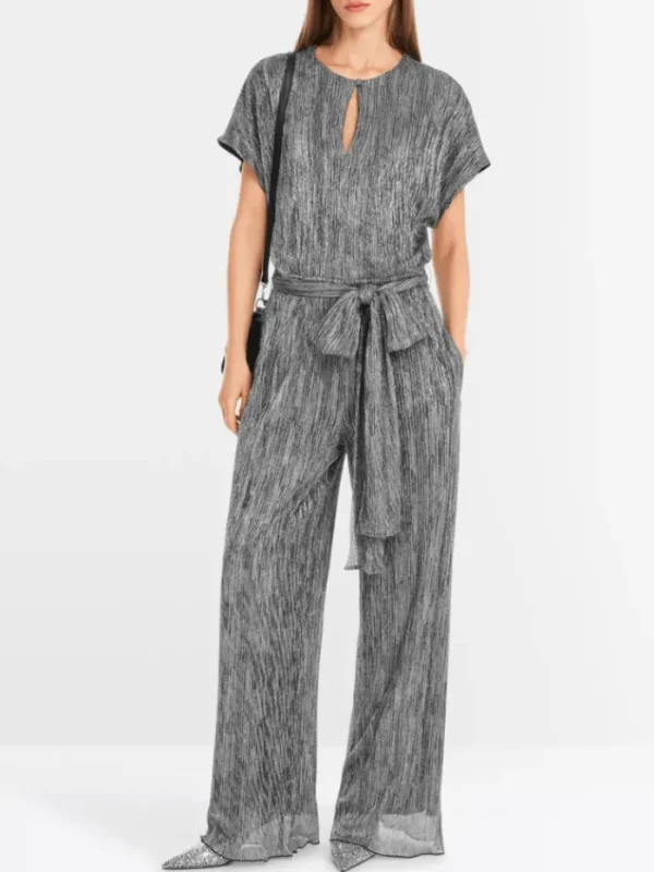 Marc Cain Glam Dresses | Party Wear^Women's Metallic Silver Jersey Jumpsuit YG 29.01 J01 Co