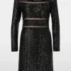 Marc Cain Glam Dresses | Party Wear^Women's Sequinned Dress In Black XG 21.13 W14 Col 900