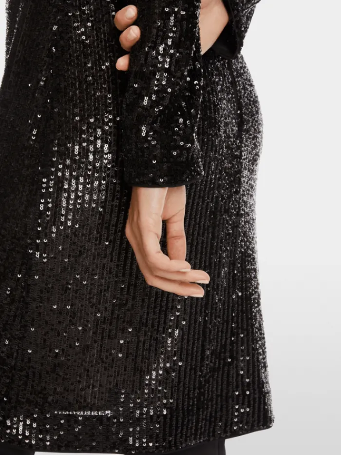 marc_cain_glam_womens_seq_5.webp Marc Cain Glam Dresses | Party Wear^Women's Sequinned Dress In Black XG 21.13 W14 Col 900