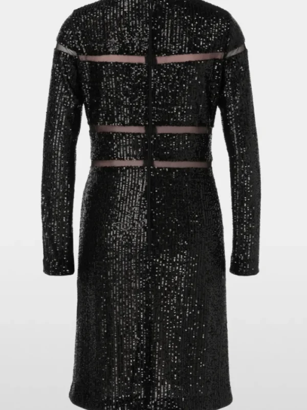 Marc Cain Glam Dresses | Party Wear^Women's Sequinned Dress In Black XG 21.13 W14 Col 900