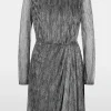 Marc Cain Glam Dresses | Gifts Under £250^Women's Silver Dress In Metallic Jersey YG 21.06 J01 Co