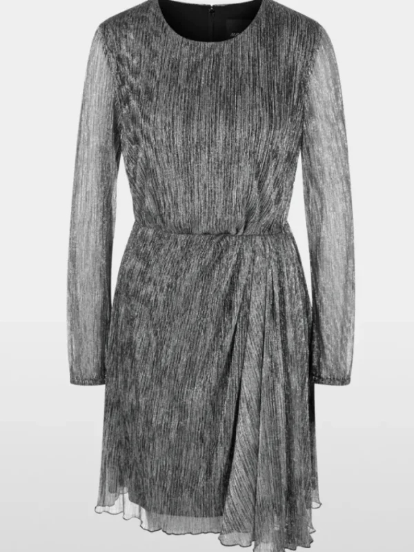 Marc Cain Glam Dresses | Gifts Under £250^Women's Silver Dress In Metallic Jersey YG 21.06 J01 Co