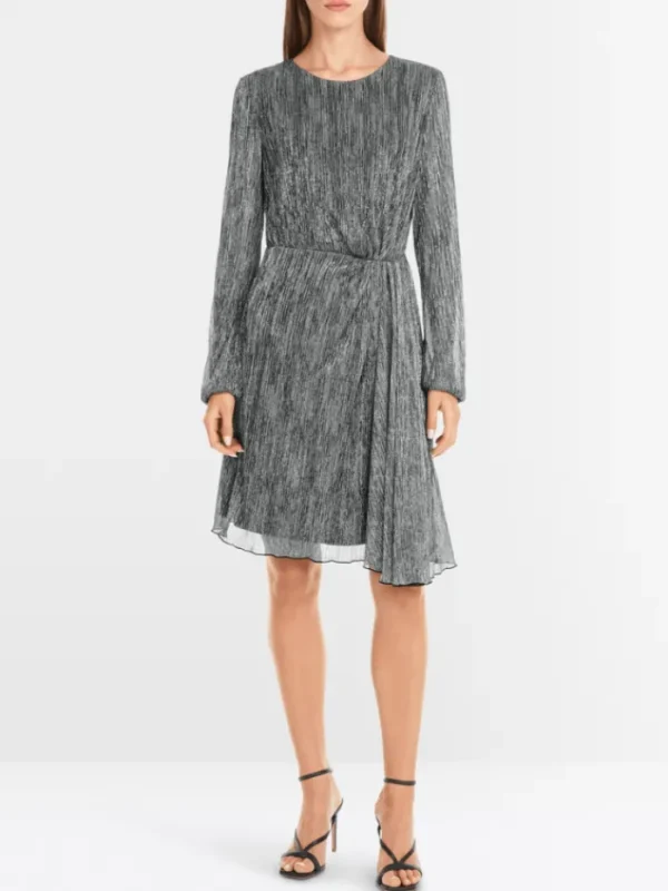 Marc Cain Glam Dresses | Gifts Under £250^Women's Silver Dress In Metallic Jersey YG 21.06 J01 Co