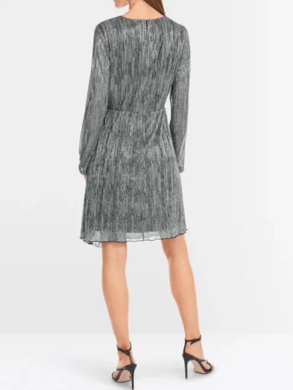 Marc Cain Glam Dresses | Gifts Under £250^Women's Silver Dress In Metallic Jersey YG 21.06 J01 Co