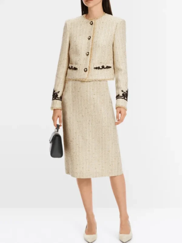 Marc Cain Glam Party Wear | Gifts Under £250^Women's Sparkling Jacket With Fine Embroidery XG 31.02