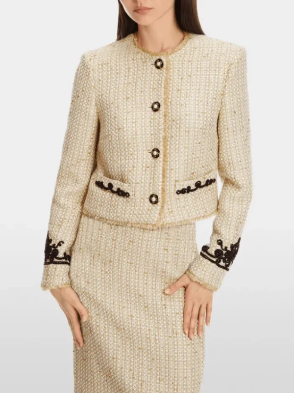 Marc Cain Glam Party Wear | Gifts Under £250^Women's Sparkling Jacket With Fine Embroidery XG 31.02