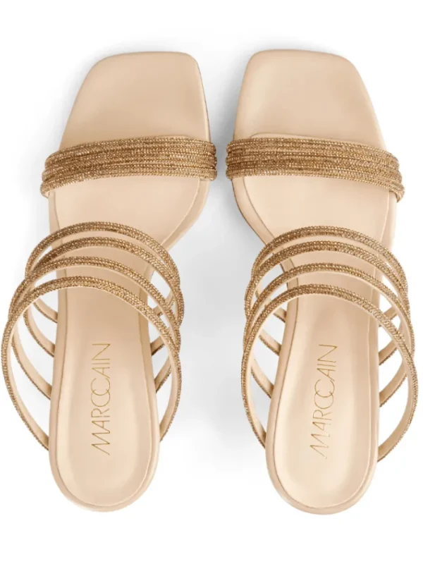 Marc Cain Footwear | Footwear^Heeled Sparkly Gold Sandals UB SG.11 Z07 COL 144
