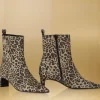 Marc Cain Footwear | Footwear^Leather Leopard Print Zip Ankle Boots Limited Edition 5J SB.