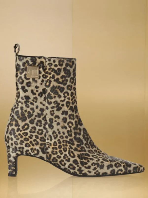 Marc Cain Footwear | Footwear^Leather Leopard Print Zip Ankle Boots Limited Edition 5J SB.