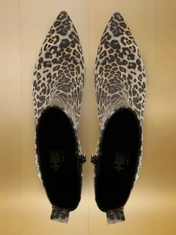 Marc Cain Footwear | Footwear^Leather Leopard Print Zip Ankle Boots Limited Edition 5J SB.