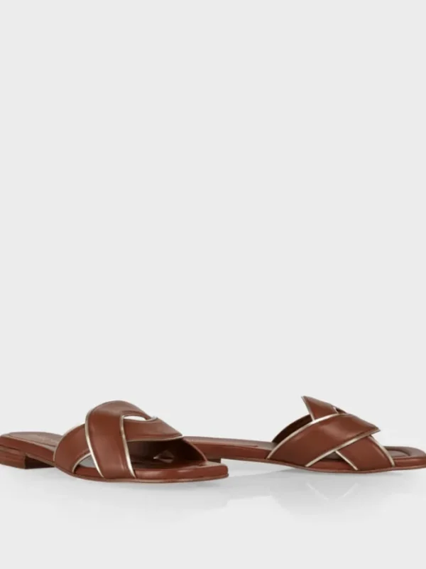 Marc Cain Footwear | Footwear^Mules With Braided Straps In Bright Ochre WB SG.13 L21 COL 4