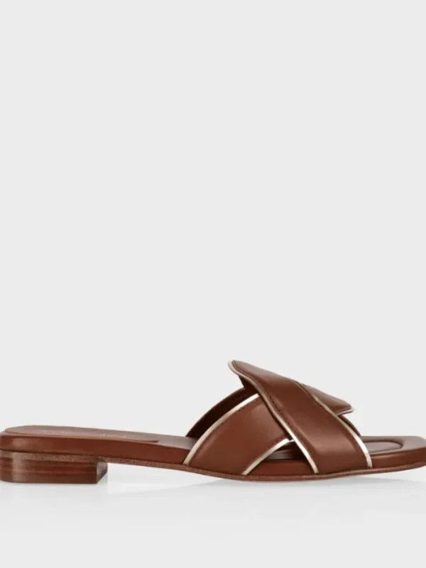 Marc Cain Footwear | Footwear^Mules With Braided Straps In Bright Ochre WB SG.13 L21 COL 4