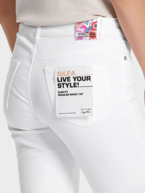 Marc Cain Pants Denim | Gifts Under £250^Marc Cain SILEA Slim Fit White Jeans WP 82.04 D50 Col 100