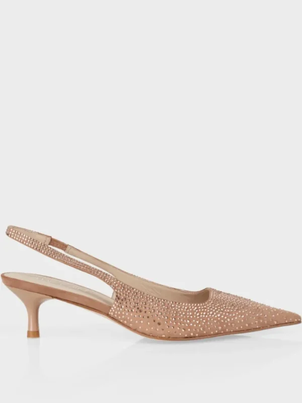 Marc Cain Party Wear | Footwear^Soft Rose Slingback Pumps With Crystals WB SD.06 L22 COL 203