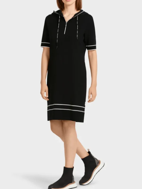 Marc Cain Sports Dresses | Gifts Under £100^Black Hooded Knitted Dress US 21.15 M09 COL 910
