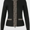 Marc Cain Sports Coats And Jackets | Gifts Under £250^Black Zip Up Jacket In Cotton Rib XS 31.10 J55 COL 90
