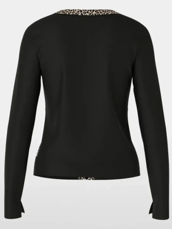 Marc Cain Sports Coats And Jackets | Gifts Under £250^Black Zip Up Jacket In Cotton Rib XS 31.10 J55 COL 90