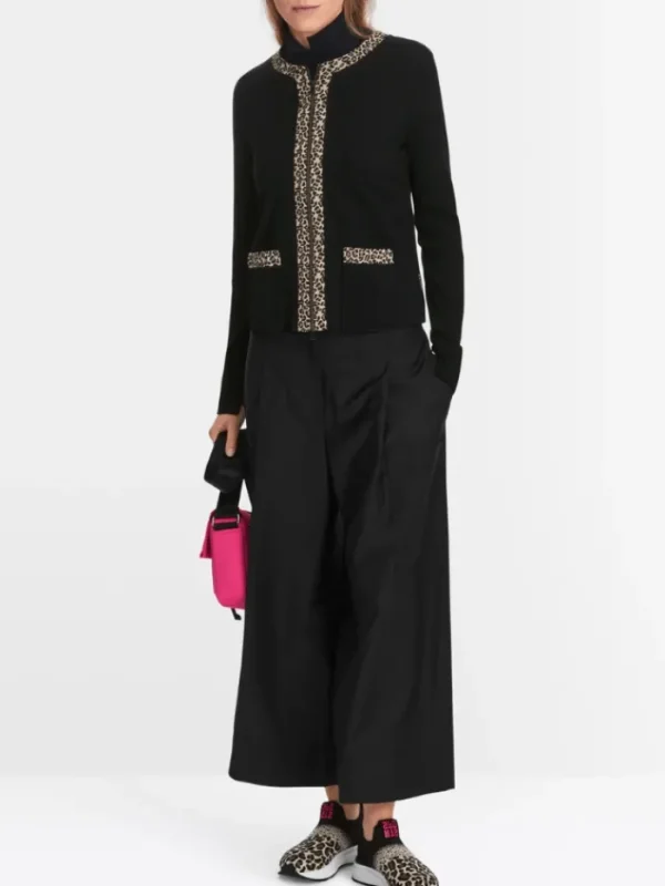 Marc Cain Sports Coats And Jackets | Gifts Under £250^Black Zip Up Jacket In Cotton Rib XS 31.10 J55 COL 90