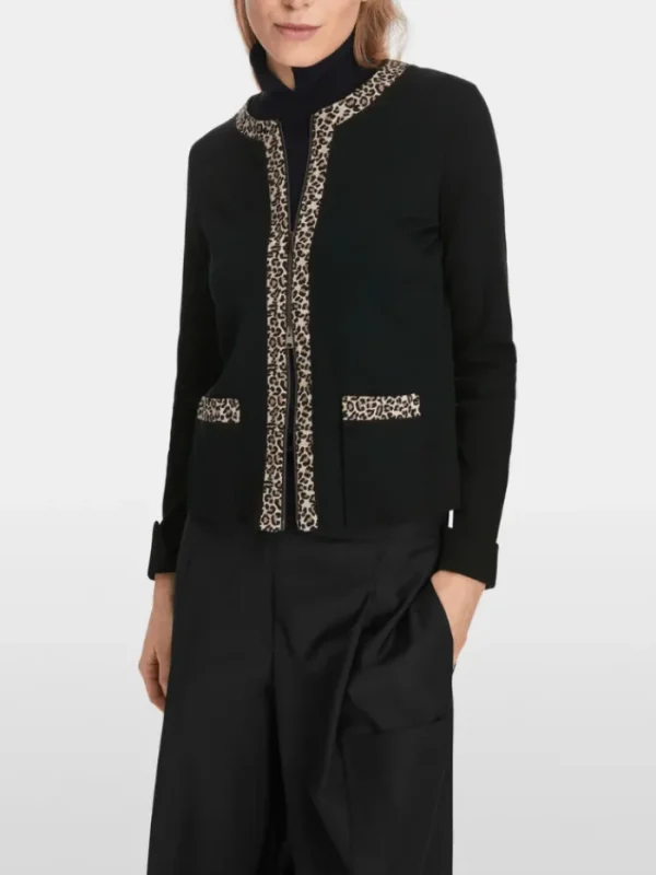 Marc Cain Sports Coats And Jackets | Gifts Under £250^Black Zip Up Jacket In Cotton Rib XS 31.10 J55 COL 90