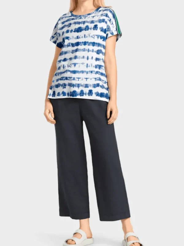 Marc Cain Sports Sweatshirts And T-Shirts | Tops^Blue Batik Printed Top US 48.50 J26 COL 395