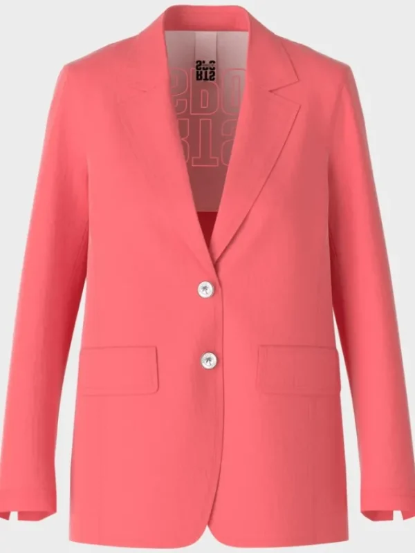 Marc Cain Sports Coats And Jackets | Gifts Under £250^Creased Look Blazer In Light Neon Coral Red WS 34.12