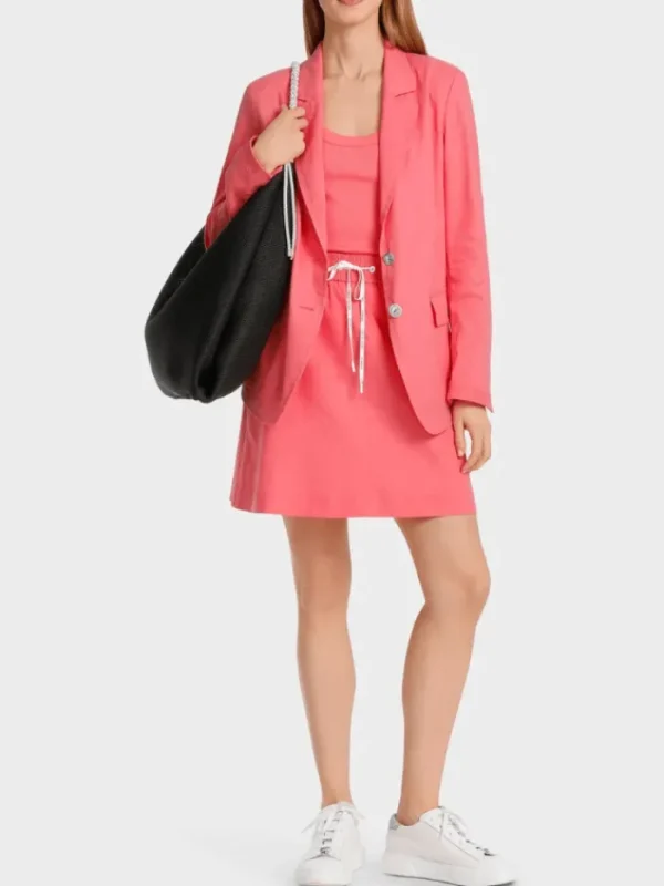 Marc Cain Sports Coats And Jackets | Gifts Under £250^Creased Look Blazer In Light Neon Coral Red WS 34.12