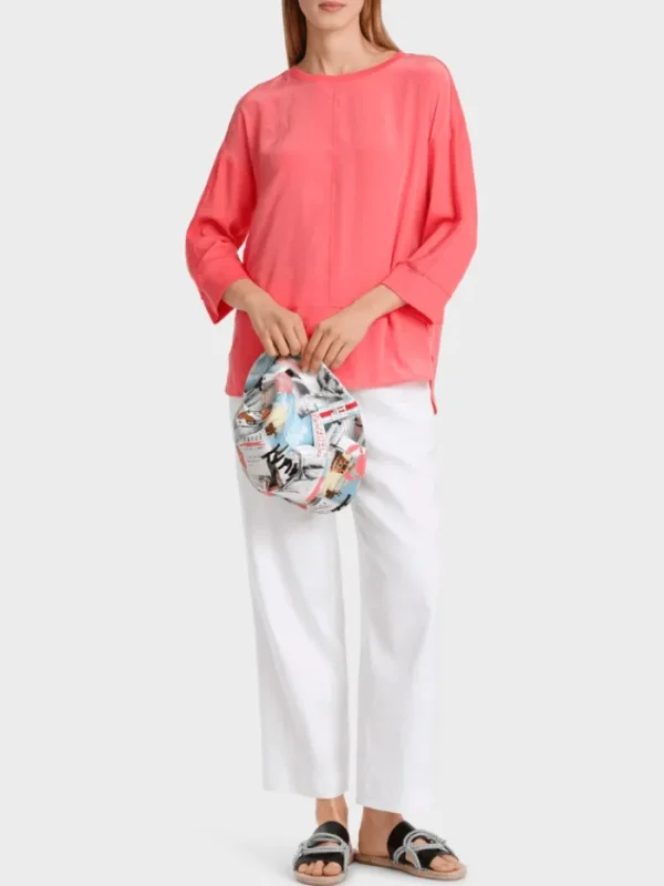 Marc Cain Sports Tops | Gifts Under £100^Layered Blouse In Light Neon Red WS 55.10 J67 COL 238
