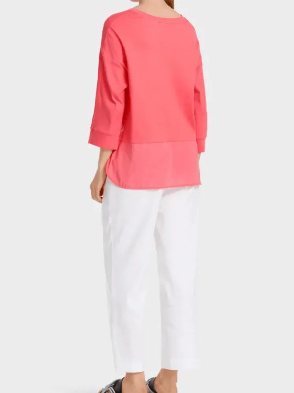 Marc Cain Sports Tops | Gifts Under £100^Layered Blouse In Light Neon Red WS 55.10 J67 COL 238